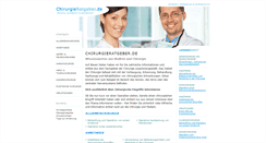 Desktop Screenshot of chirurgieratgeber.de
